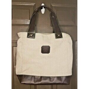 Tequila Patron Canvas Tote Bag W/ Brown Straps/Bottom WATERPROOF LINER